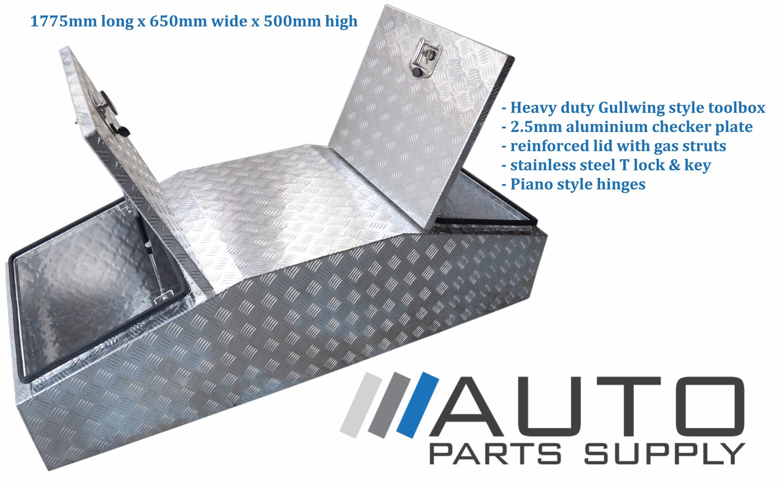 Toolbox Tool Box Heavy Duty Aluminium Gullwing Style Suit Ute Camper