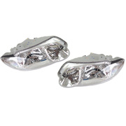 Pair of Chrome Headlights To Suit Holden VX VU Commodore 2000-2002