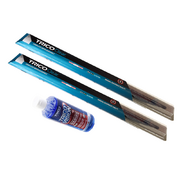 Mitsubishi NS / NT / NW / NS Pajero Trico Clear front Wiper Blades & 500ml Wiper Fluid 2005-on