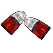 Pair Red/Clear Tail Lights suit Toyota Prado 90 95 Series 1999-2002