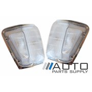 Pair of Chrome Corner Lights For Toyota Hilux 4wd 1991-1997