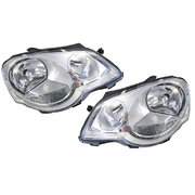 Pair of Headlights (Chrome Type) suit Volkswagen VW Polo 9N 2005-2010