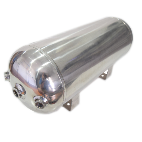 9ltr Stainless Steel Air Tank 6 Port 0-200psi 450x220x180mm