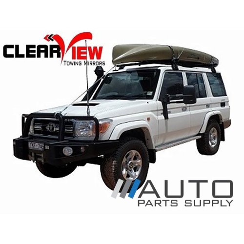 Toyota 70 series Landcruiser Manual Towing Mirrors Black 1984-Current