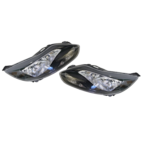 Pair of Black Headlights To Suit Ford LW Focus 2011-2012 Models