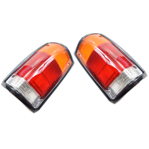 Pair of Tail Lights (Black Surround) suit Ford PC Courier 1985-1996