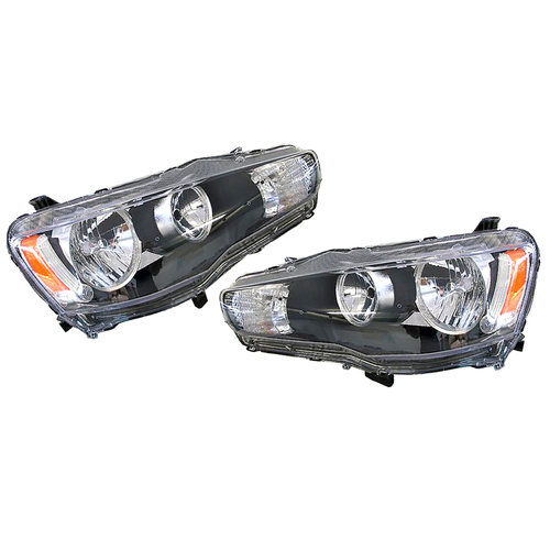 Pair of Headlights (Halogen Type) to suit Mitsubishi CJ Lancer 2007-2012