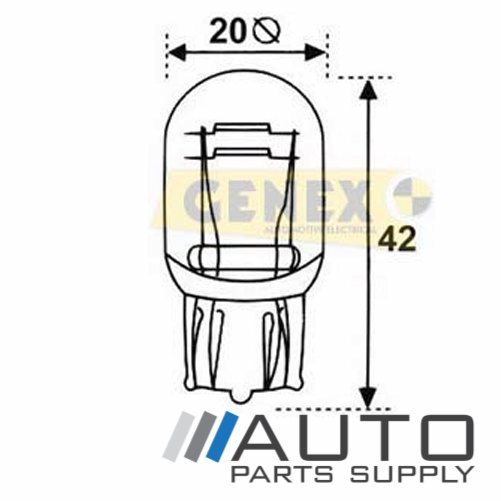 Light bulb W21/5W W3x16q 12V 21/5W T20 white