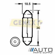 T11X36MM 12V 5W SV5.8 Festoon Bulbs (Box of 10)