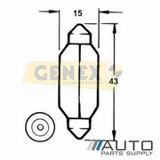 T15X41MM 24V 18W Festoon Bulbs (Box of 10)