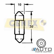 T10X31MM 12V 10W SV8.5-8 Festoon Bulbs (Box of 10)