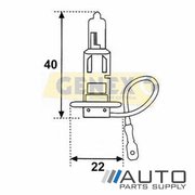 H3 24V 100W Halogen Bulb (Single)