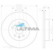 Ultima Rear Brake Rotor For Holden JG Cruze 1.8ltr F18D4 2009-2011