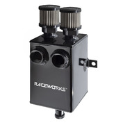 Raceworks 2ltr Black Aluminium Catch Can With Drain Tap -  ALY-074BK