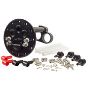 Raceworks Adj. Fuel Pump Hanger Suit Single/Twin 39mm-40mm Pumps - ALY-131BK