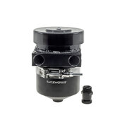 Raceworks 1ltr Black Aluminium Straight Port Catch Can With Drain Tap -  ALY-134BK