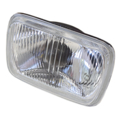 Universal Glass Headlight 7" Square Semi Sealed H4 With Park Light