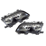 BMW E46 3 Series Headlights Black Type suit Sedan 2001-2005 Models