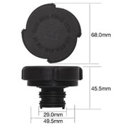 RADIATOR CAP 20PSI 135KPA RECOVERY PLASTIC SCREW TYPE - Part# CL20135