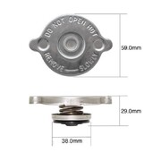 RADIATOR CAP 15PSI 100KPA METAL NON RECOVERY TYPE - Part# CN15100