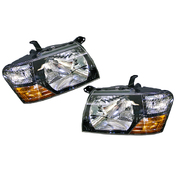 Pair of Headlights suit Mitsubishi NM Pajero 2000-2002