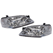Pair of Chrome Headlights suit Ford BA BF Series 1 Falcon 2002-2006