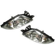 Pair of Headlights (Chrome) suit Ford AU Falcon Series 2 2000-2001