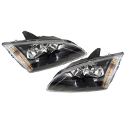 Pair of Headlights (Black Type) suit Ford Focus XR5 Zetec LS LT 2005-2009