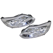 Pair of Headlights (Chrome) to suit Ford LW Focus 2011-2015