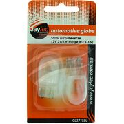Pkt 2 Wedge Globe 12V 21/5W W3x16d W21/5W Base Blister Pack
