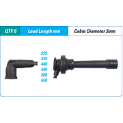 Spark Plug Ignition Lead Set suit Mitsubishi PA Challenger 3ltr 6G72 1998-2005 