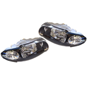 Pair of Black Headlights To Suit Holden VX VU Commodore SS 2000-2002