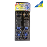 2 Piece Ratchet Strap Tie Down Set 4.57mtr x 25mm *Lion Products*