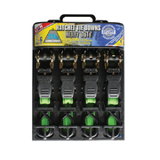 4 Piece Ratchet Strap Tie Down Set 4.57mtr x 25mm *Lion Products*