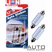2 Piece Festoon 18w 12 volt Bulbs / Globes *Lion Products*