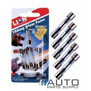5 Piece 10 Amp Glass Fuse Pack *Lion Products*