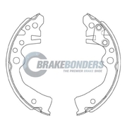 Rear Handbrake Shoes (180mm Drum) suit Nissan Micra K12 2007-2010