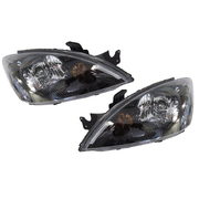 Pair of Headlights (Black) suit Mitsubishi CH Lancer VRX 2003-2007 Models