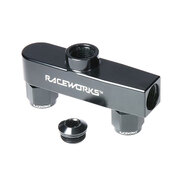 Raceworks Dual to Single Outlet Log Suit External Surge Tanks - RWF-940-08BK