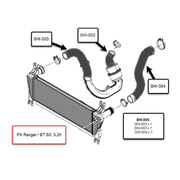Silicone Intercooler Hose Kit suit Ford PX Ranger Mazda BT50 3.2l P5AT 2011-2022