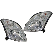 Pair of Standard Chrome Headlights To Suit Suzuki Swift EZ 2004-2011