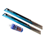 Ssangyong Actyon Trico Clear front Wiper Blades & 500ml Wiper Fluid 2007-on