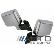 Pair of Chrome Manual Mirrors For Toyota 60 Series Landcruiser 1988-1990