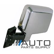 LH Chrome Manual Mirror For Toyota 60 Series Landcruiser Late 1988-1990