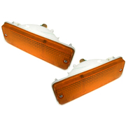 Pair of Front Bumper Bar Indicator Lights suit Toyota Hilux 1983-1988 2wd & 4wd