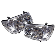 Pair of 1 Piece Headlights For Toyota 100 105 Series Landcruiser 2005-2007