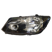 LH Passenger Side Headlight (Black/Clear Type) For Volkswagen VW Caddy 2010-On