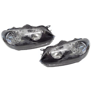 Pair of Headlights (Halogen Type) suit Volkswagen VW Golf Mk6 2008-2012