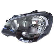 Volkswagen VW Polo Mk4 GTi LH Black Headlight 2005-2010 Models