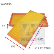 Air Filter to suit Mercedes CLK63 AMG 6.2L V8  09/06-06/10 